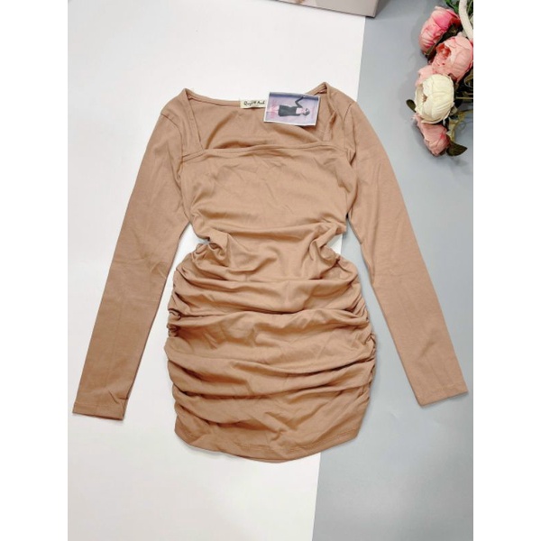 [SIÊU HOT] Đầm Maxi hai dây yếm hở lưng dáng dài kèm mút ngực 3 màu đen , đỏ và nude XQ19321