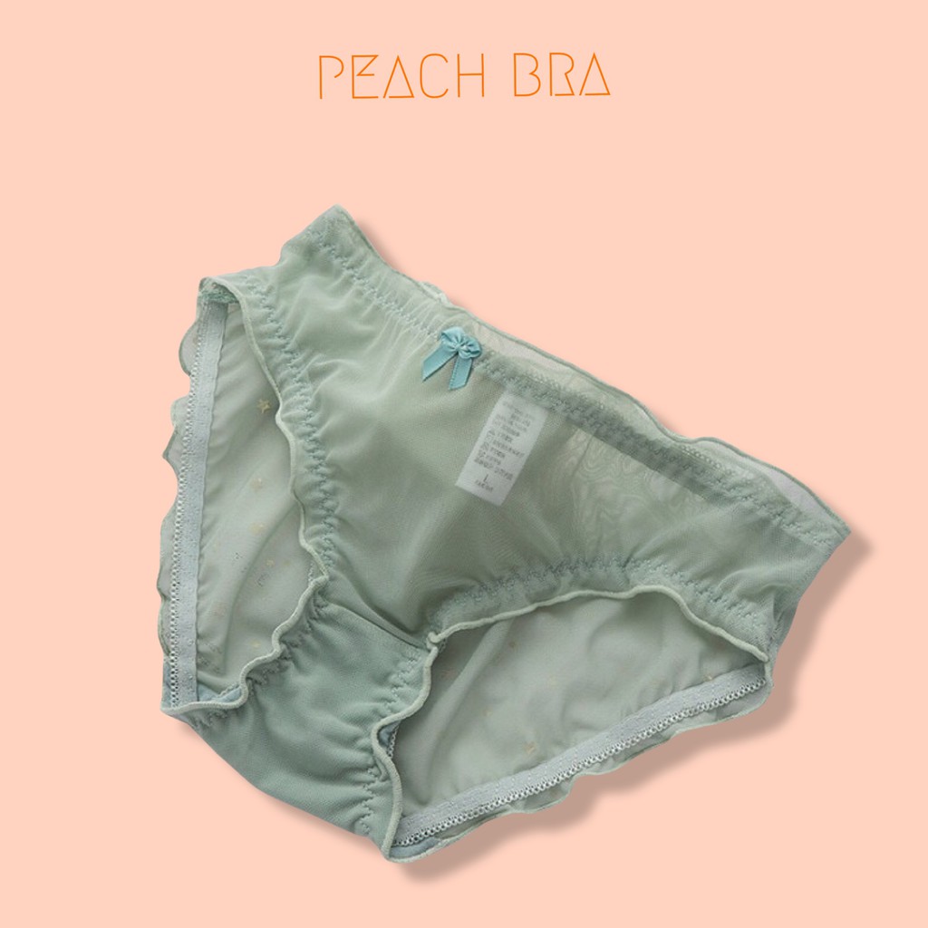 Quần lót ren sexy Peach Bra chất liệu ren xuyên thấu thoáng khí quyến rũ lớp lót cotton thấm hút | BigBuy360 - bigbuy360.vn