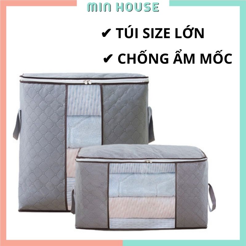 Túi vải đựng quần áo, túi vải đựng chăn màn, đồ dùng cỡ lớn chống ẩm mốc