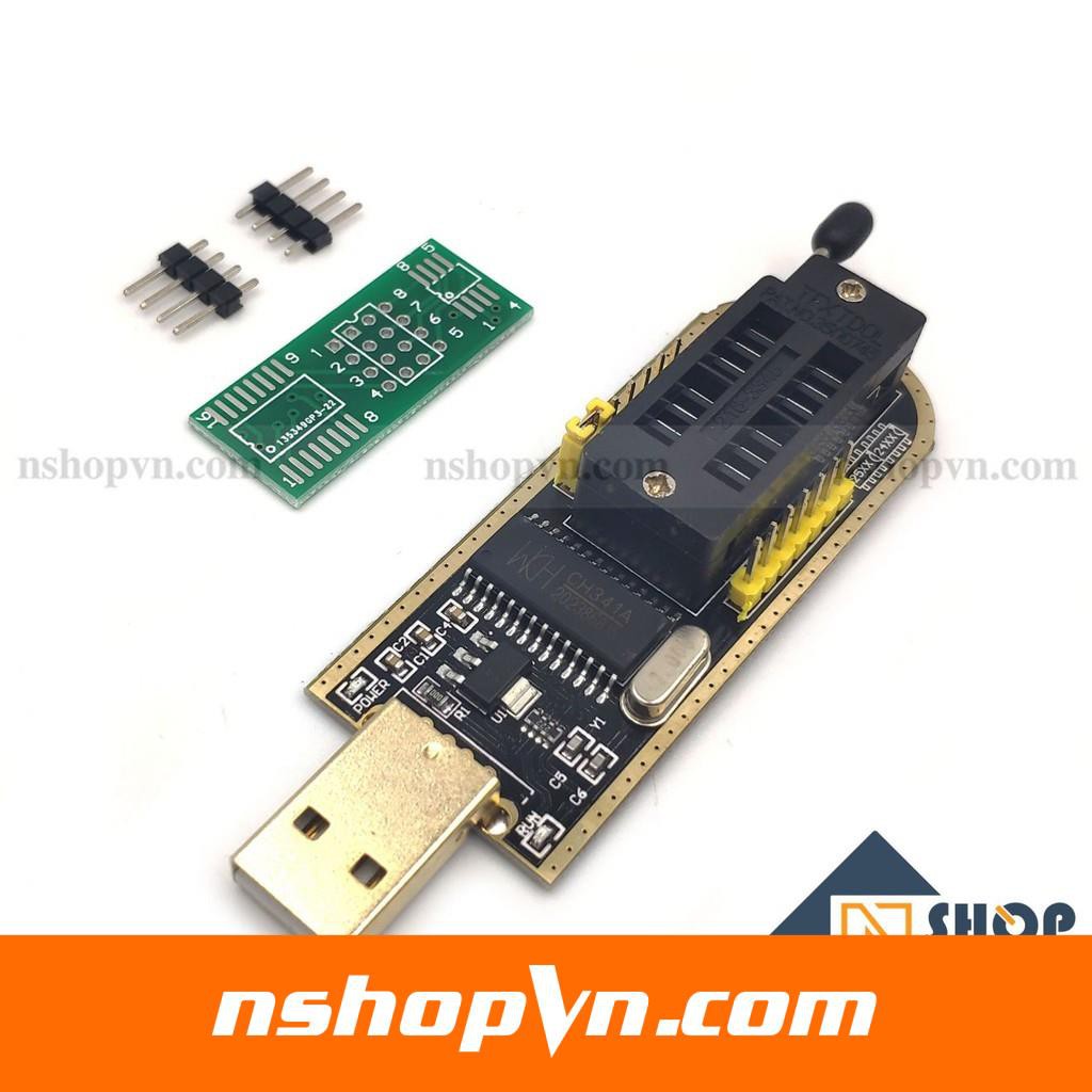 Mạch nạp EEPROM Flash CH341A dòng 24xx 25xx cổng USB
