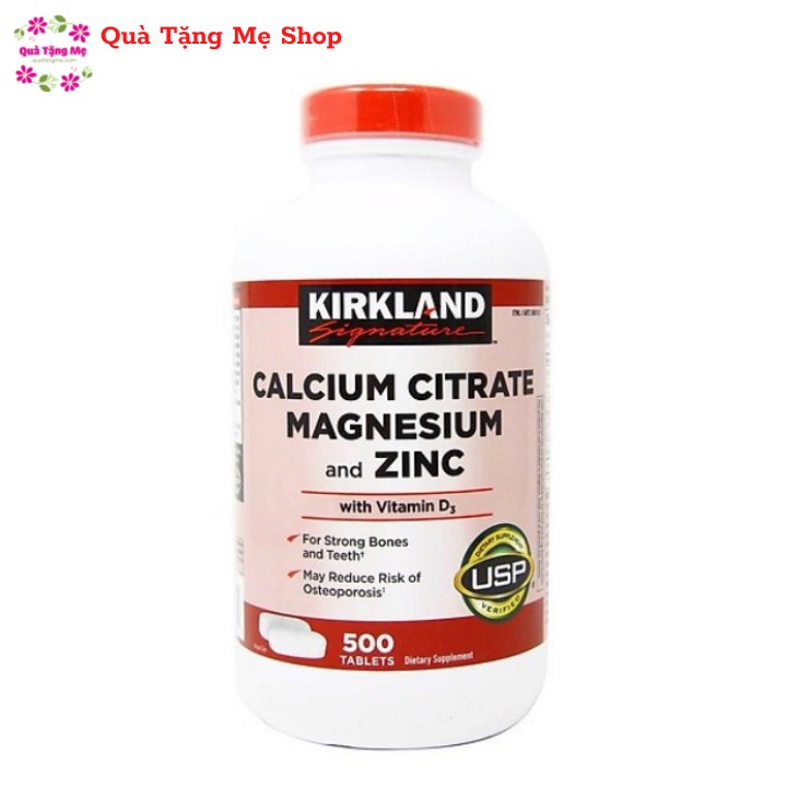 Bổ sung canxi kẽm kirkland calcium citrate magnesium and zinc 500 Viên giảm đau nhức xương khơp Healthy care