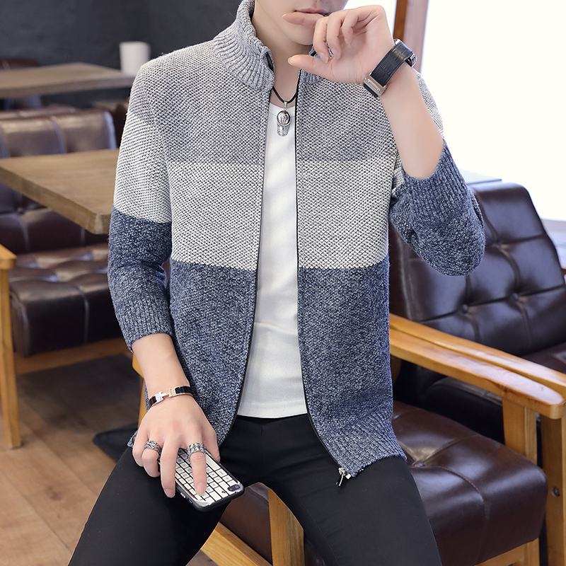 Fashionable Autumn Winter Zipper Cardigan Coat  For Men 874 | BigBuy360 - bigbuy360.vn