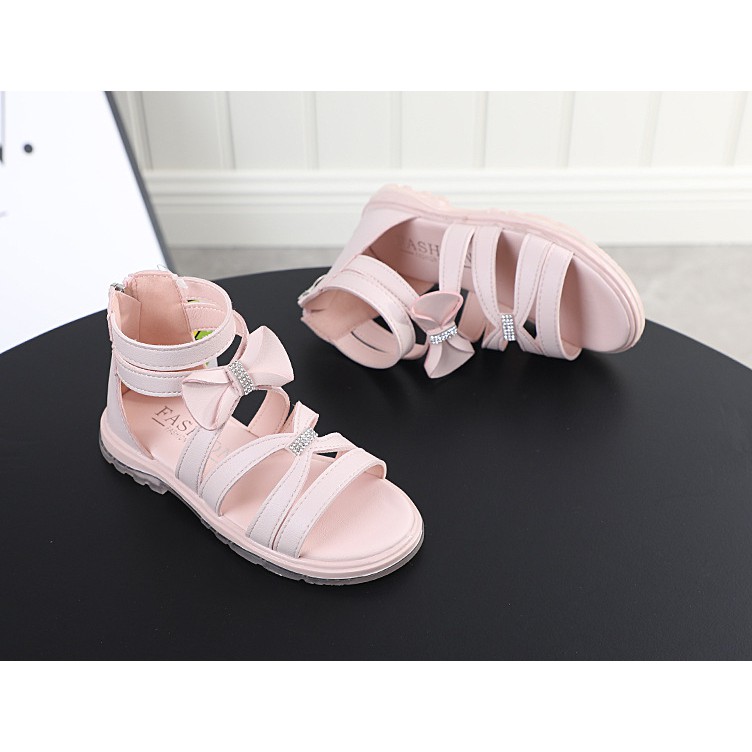 sandal bé gái size 26-30 khóa kéo điệu đà