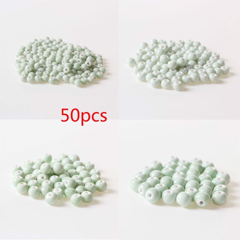 Bộ 50 Hạt Gốm Dùng Làm Trang Sức