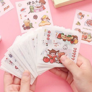 [Sẵn] Set 4 tấm sticker Good Afternoon cute