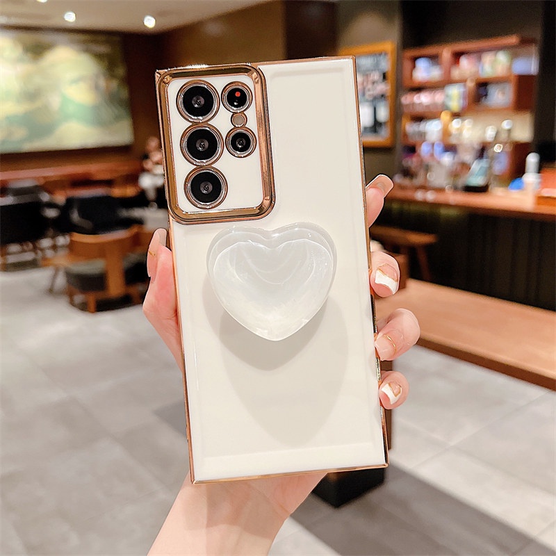 Ốp Điện Thoại Dẻo Kèm Giá Đỡ Nhẫn Sang Trọng Cho Samsung S22 Ultra A53 5G