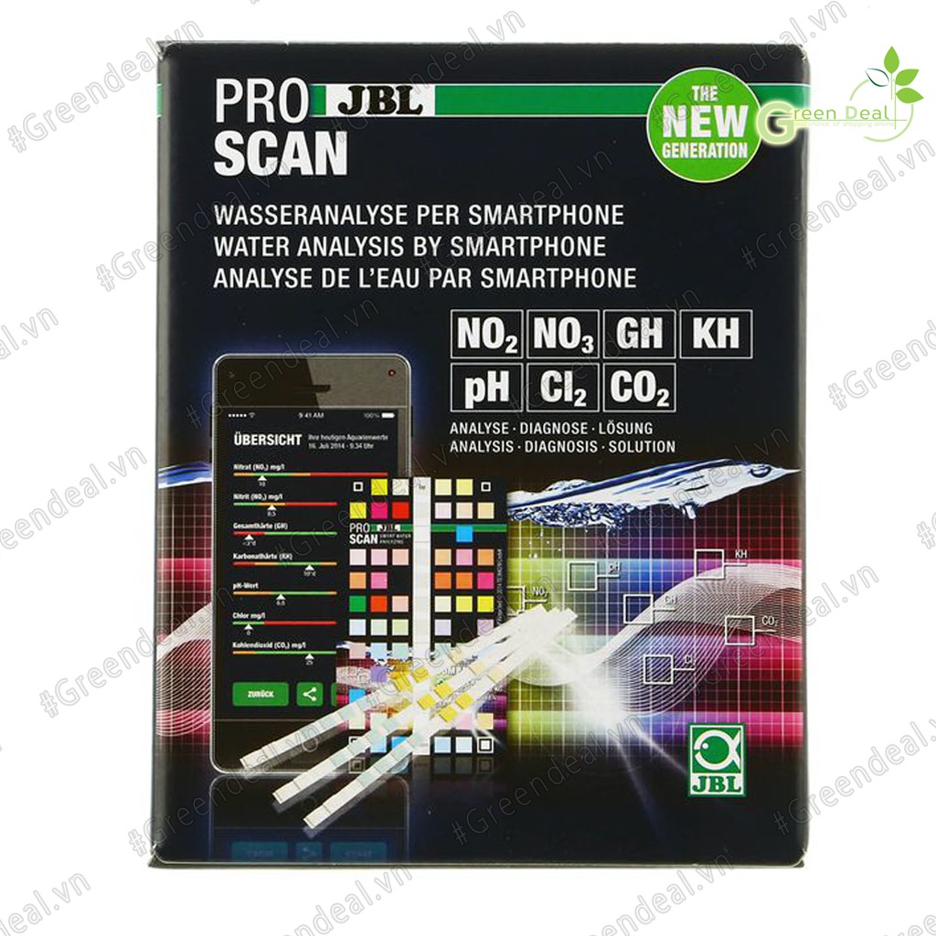JBL ProScan Test Kit Bộ đo online chỉ số NO2, NO3, gH, kH, pH, Cl2