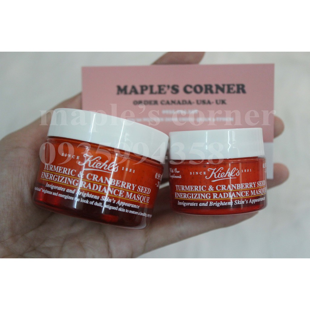 Mặt nạ nghệ Kiehl.s Turmeric &amp; Cranberry Seed Energizing Radiance Masque