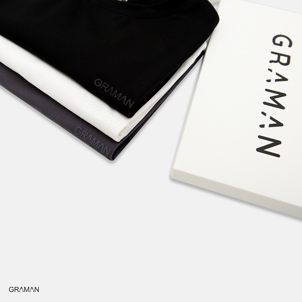 Áo thun nam cổ tròn GRAMAN vải Cotton co giãn,dày dặn, form regular fit A1 - 3 màu | BigBuy360 - bigbuy360.vn