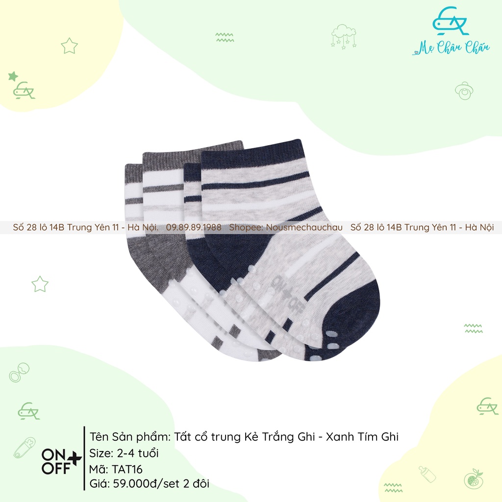 MCC Tất Trẻ Em On-Off Dành Cho Bé Từ 2 Đến 4 Tuổi 100% Cotton
