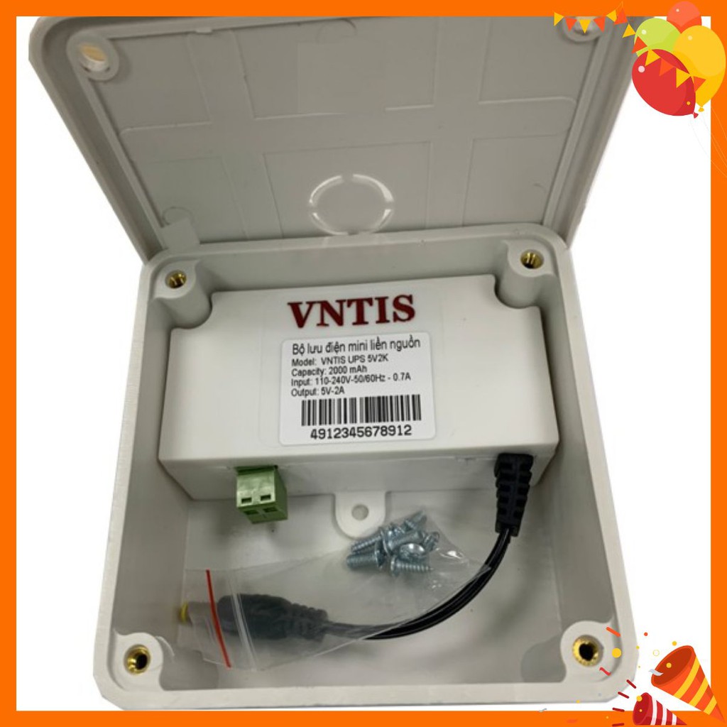 Bộ lưu điện liền nguồn cho camera wifi 5V2A,Lưu trữ 2h|bộ lưu điện kèm pin