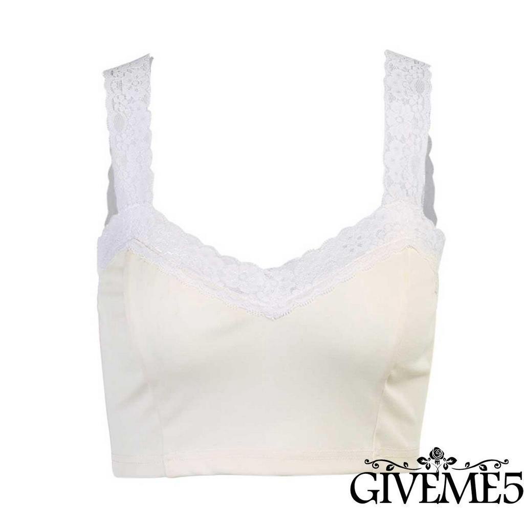 Áo hai dây cổ tim phối ren phong cách quyến rũ dành cho nữ