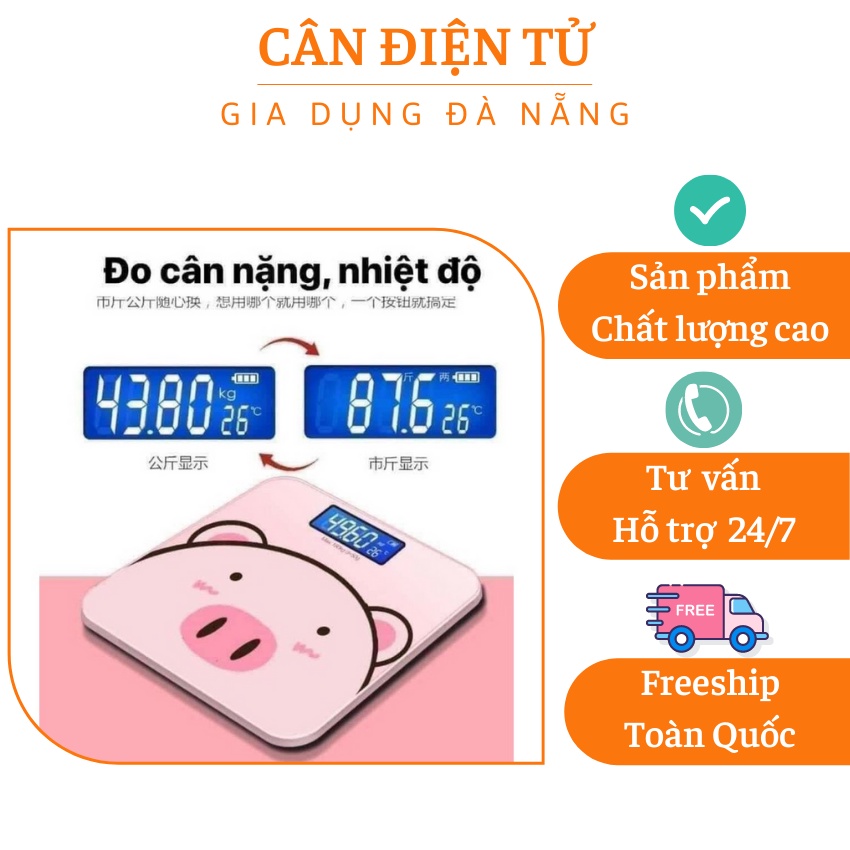 Cân điện tử  HÀNG LOẠI 1  cân điện tử siêu nhỏ gọn có thể đo được nhiệt độ phòng, thiết kế kính chịu lực siêu bền