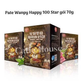 Pate wanpy happy 100 star gói 70g cho mèo - pate wanpy cho mèo