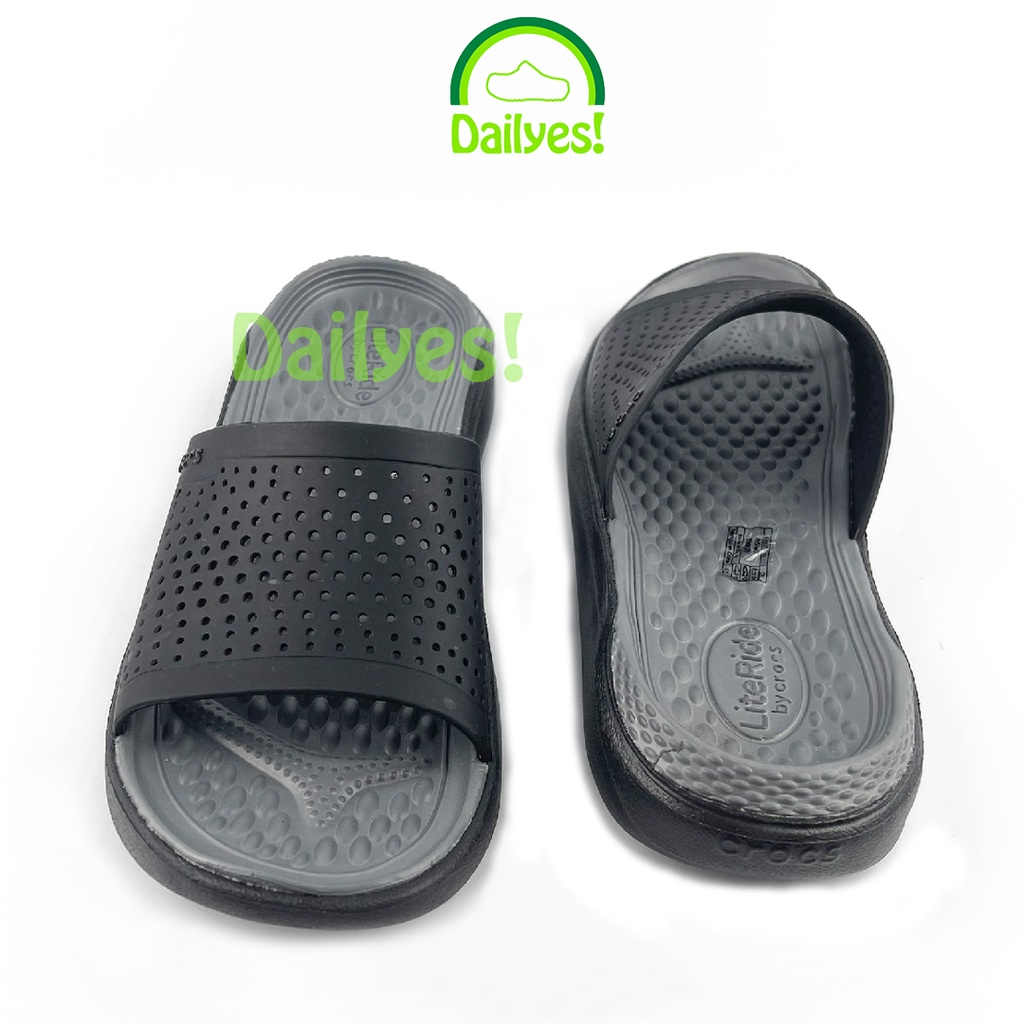 Dép Lê Cross Literide Nam Nữ Màu Đen Tuyền siêu êm, hàng xịn, full tag, hỗ trợ đổi trả - Cross Literide Dailyes