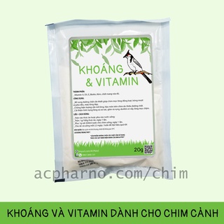 Khoáng chất và Vitamin Dành Cho Chim Cảnh 20g - Cu gáy, chào mào, khướu, vẹt, chích chòe, họa mi, săn mồi - Mượt lông