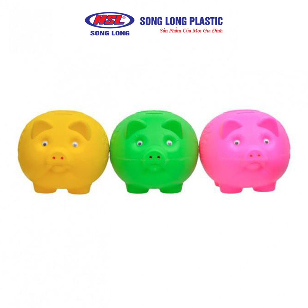 Lợn nhựa tiết kiệm tiền cho bé size đại Song Long Plastic