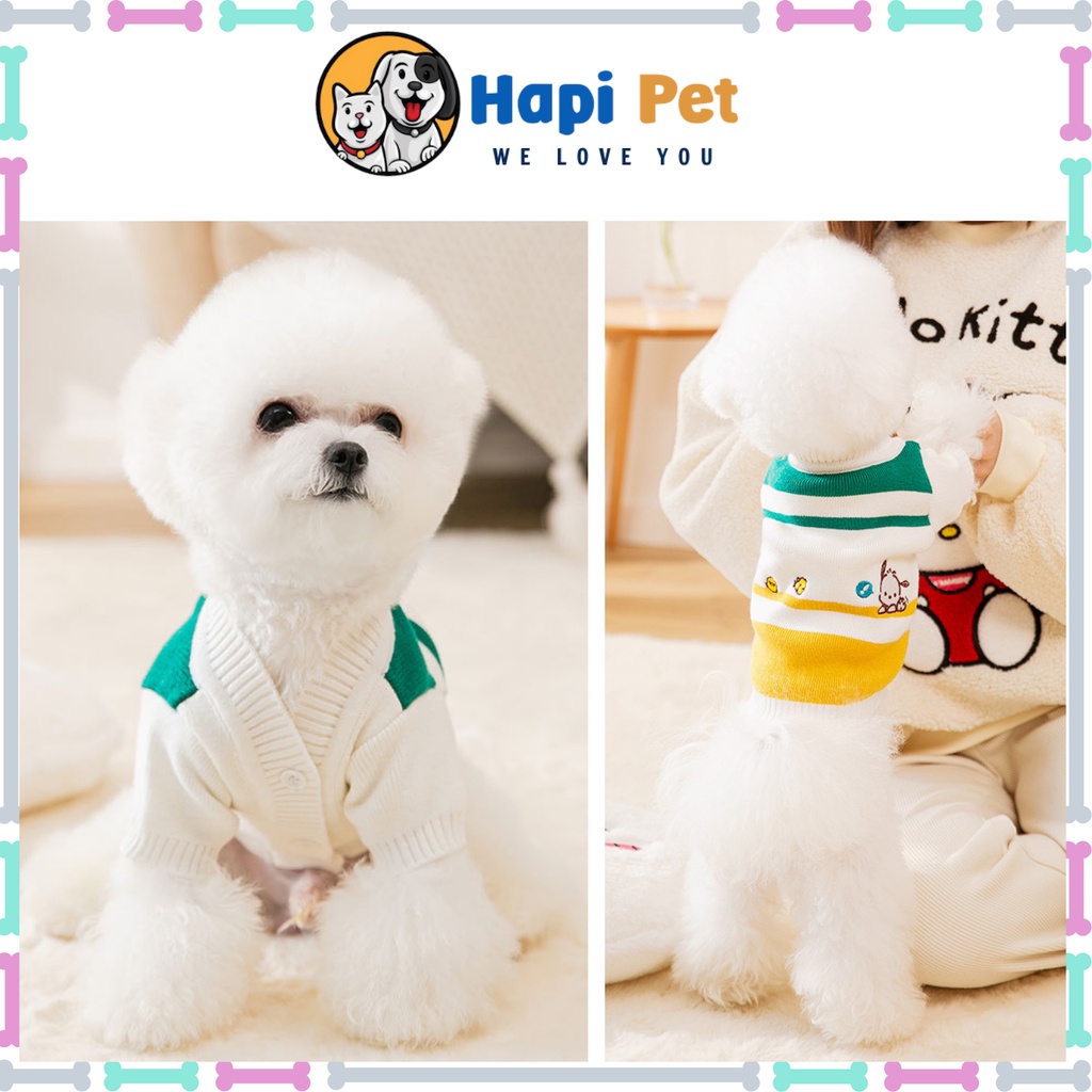 Áo Len Hàn Quốc Chó Mèo Quần Áo Thú Cưng Mùa Thu và Mùa Đông HapiPet_Shop