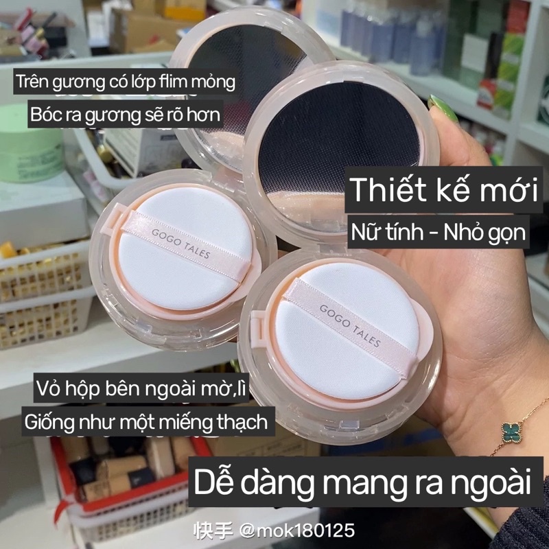 Phấn nước GOGO TALES SAKURA mịn,lì( tặng kèm lõi thay thế ). Khách đọc mô tả thêm bên dưới