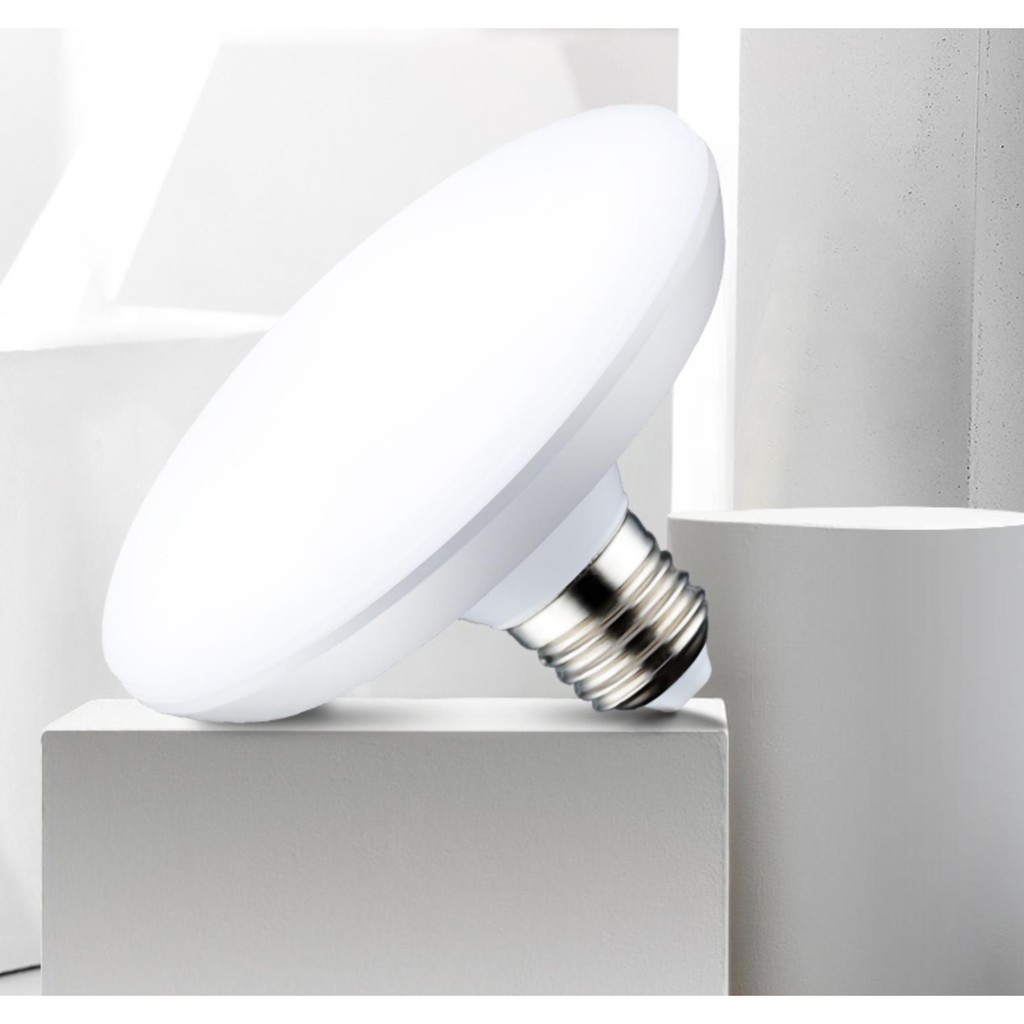 Bóng đèn led tròn UFO ánh sáng trắng, tiết kiệm điện công suất cao 18W-24W-36W-50W, đuôi vít xoắn E27-DDB