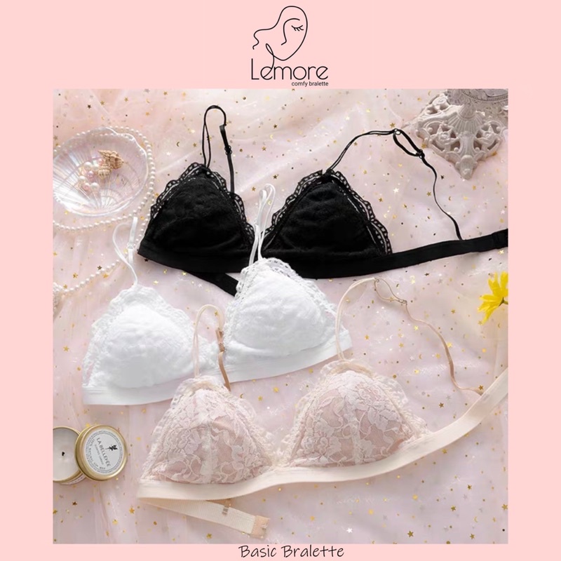 BASIC BRALETTE Bralette ren mềm có mút ngực