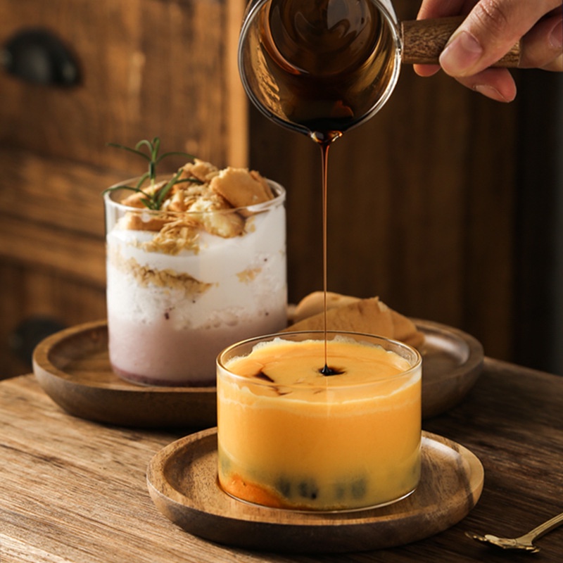 GISHY-Tô Thủy Tinh Chịu Nhiệt Đựng Kem / Trái Cây / Pudding Tiện Dụng Cốc Thủy Tinh Đựng Kem / Bánh Pudding / Trái Cây / Sữa / Tráng Miệng Kiểu Nhật Bản