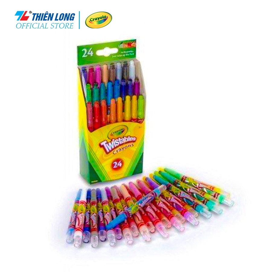 [HỎA TỐC ] Bộ bút sáp vặn mini 24màu CRAYOLA 529724