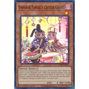 Thẻ Bài Yugioh Emperor Tanuki's Critter Count - POTE-EN037 - Super Rare 1st Edition