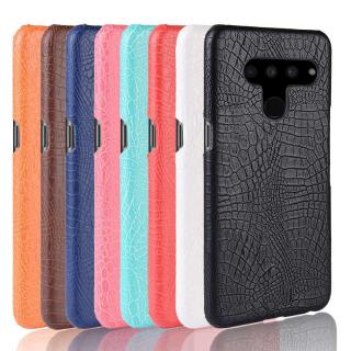 Bao da điện thoại họa tiết da cá sấu bằng PU phối PC cho LG V50 ThinQ 5G