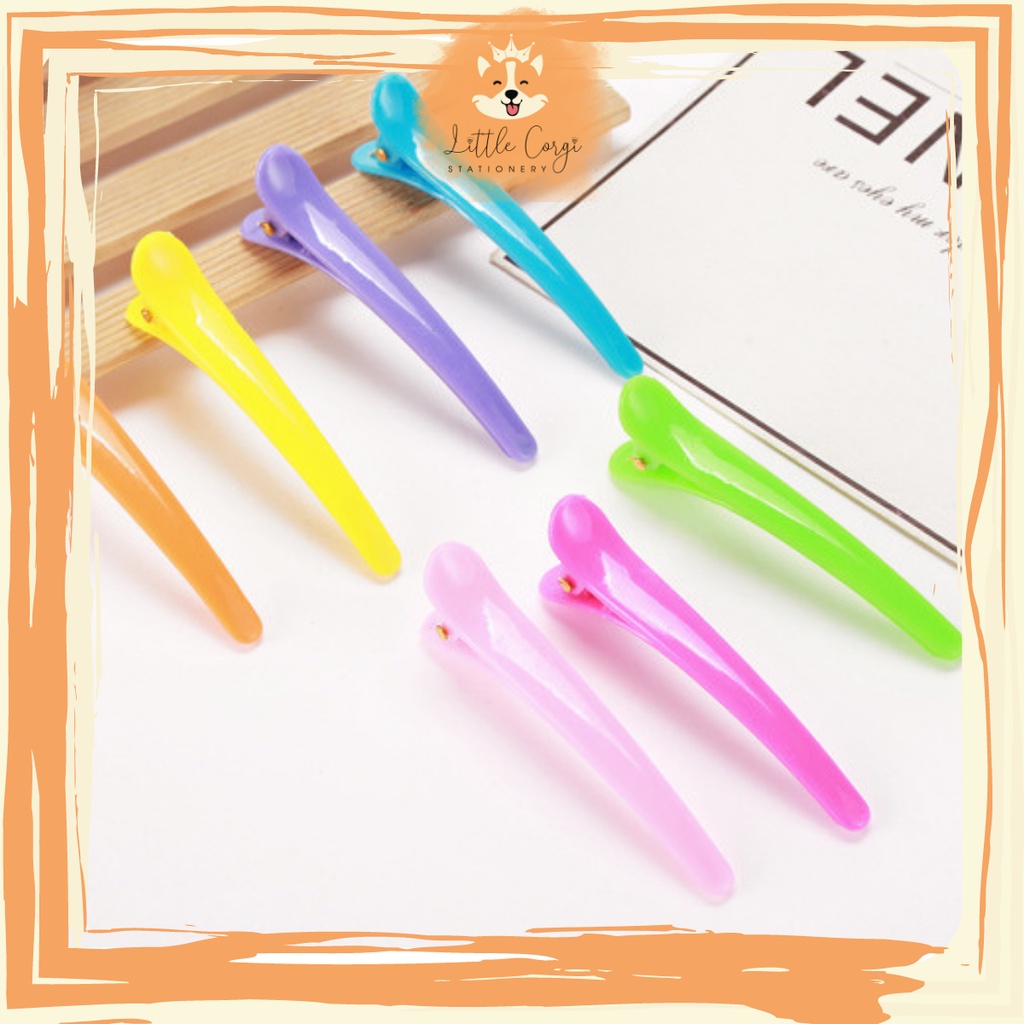 Kẹp tóc mỏ vịt lớn 12cm nhiều màu dễ thương - Shop gửi mix màu
