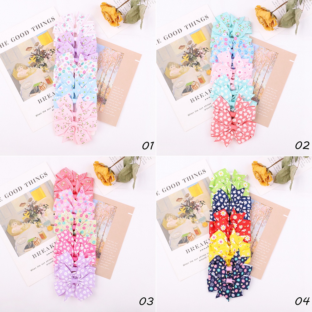 Set 10 kẹp tóc KIDSBOWS hình hoa thời trang cho nữ