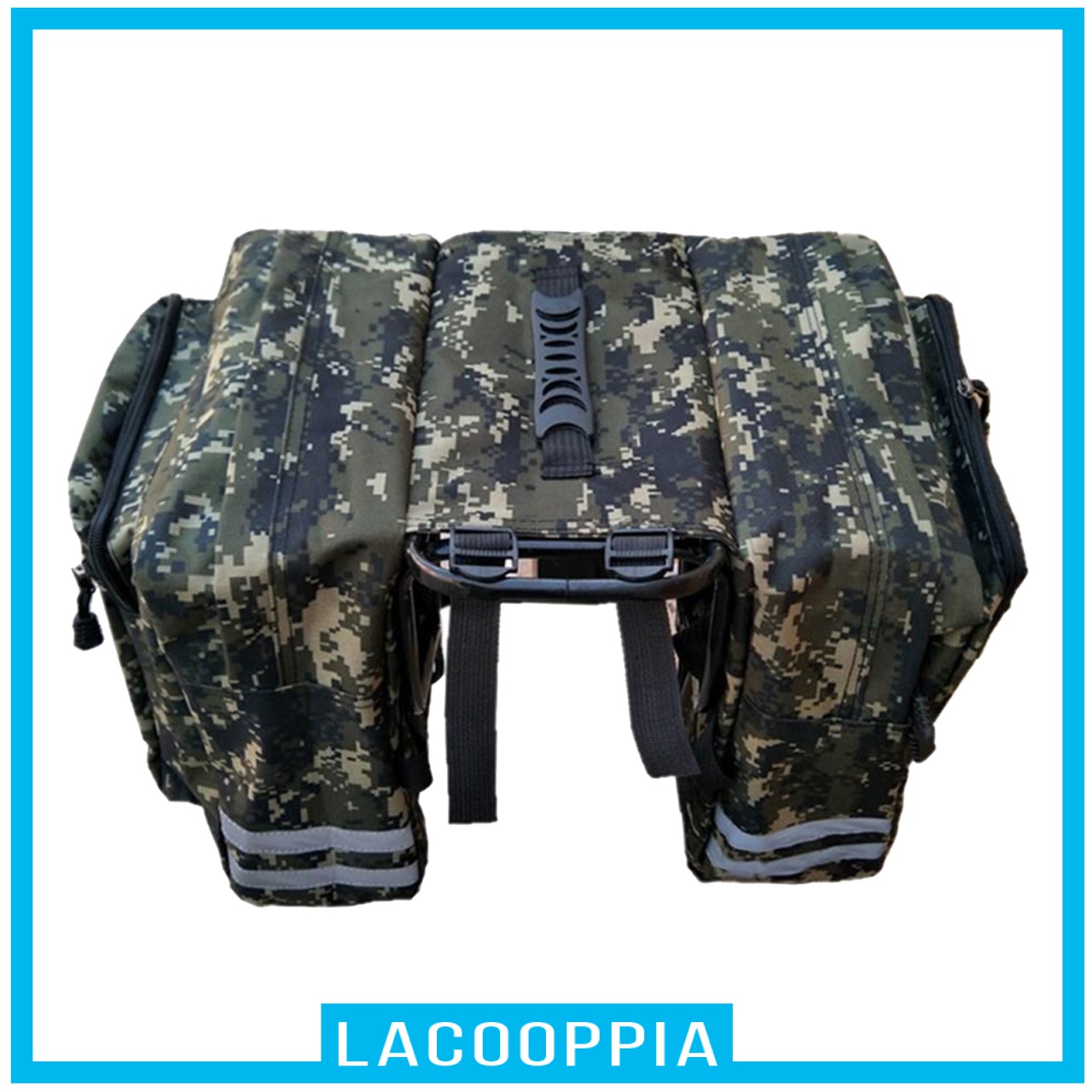 [LACOOPPIA] Cycling Rear Rack Seat Trunk Saddle Storage Pannier Bicycle Bag Reflective Strip