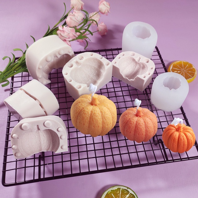 Khuôn Silicone Tạo Hình Quả Bí Ngô 3D Trang Trí Bánh