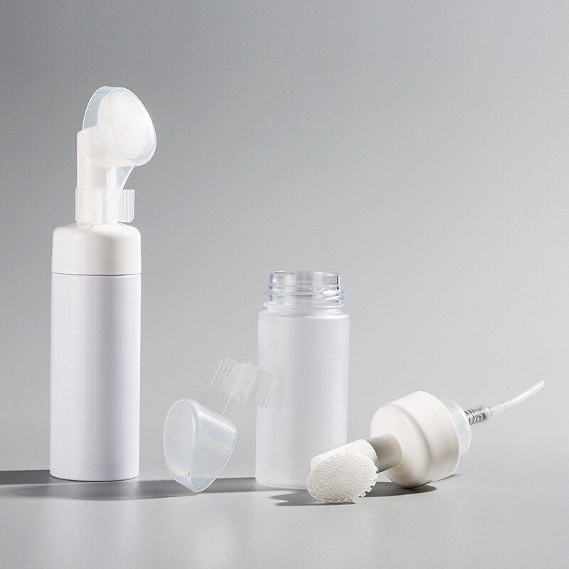 1 Bình Bơm Tạo Bọt Bằng Silicone Kèm Cọ Rửa Mặt Tiện Lợi