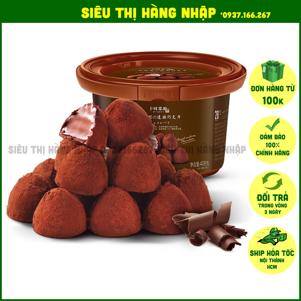 [Xô to 408g] Socola tươi nama công nghệ Nhật Bản, sô cô la đắng, chocolate cao cấp