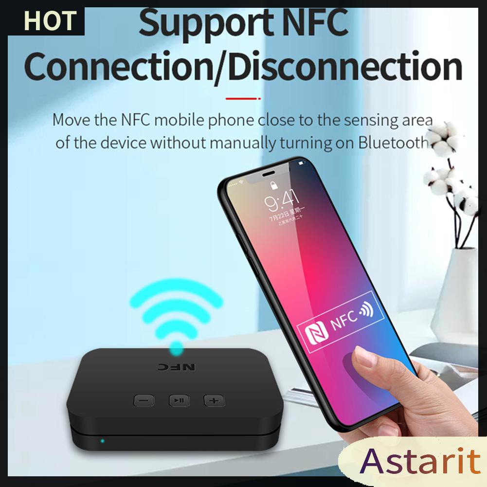 Đầu nhận bluetooth 5.0 NFC cổng 3.5mm AUX sang 2 RCA USB chuyển đổi âm thanh không dây