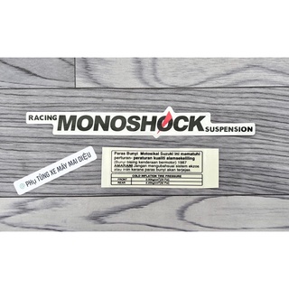 Bộ tem gấp 2 miếng monoshock đen 110cc