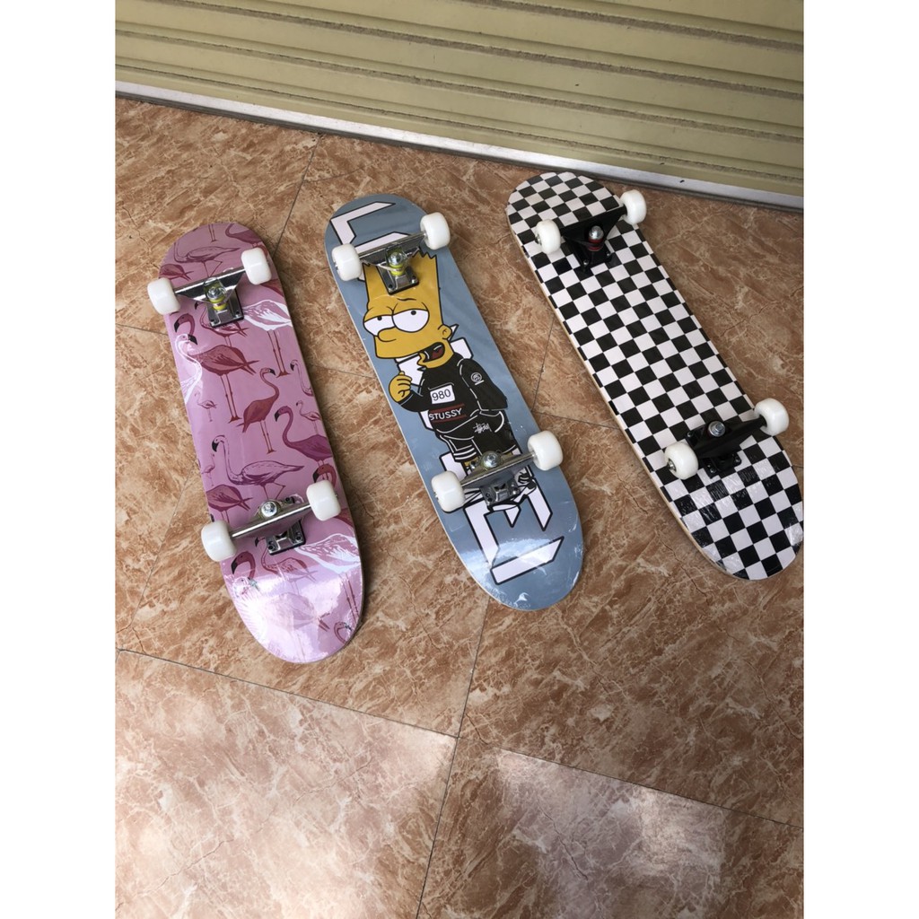 Ván trượt Skateboard Mặt nhám Simpson TẶNG KÈM Băng Đô Thể Thao - Siêu Bền