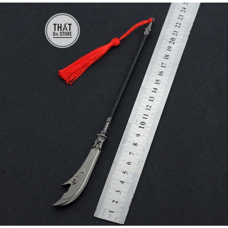 Móc khóa mô hình Thanh Long Yển Nguyệt của Quan Vũ 22cm.