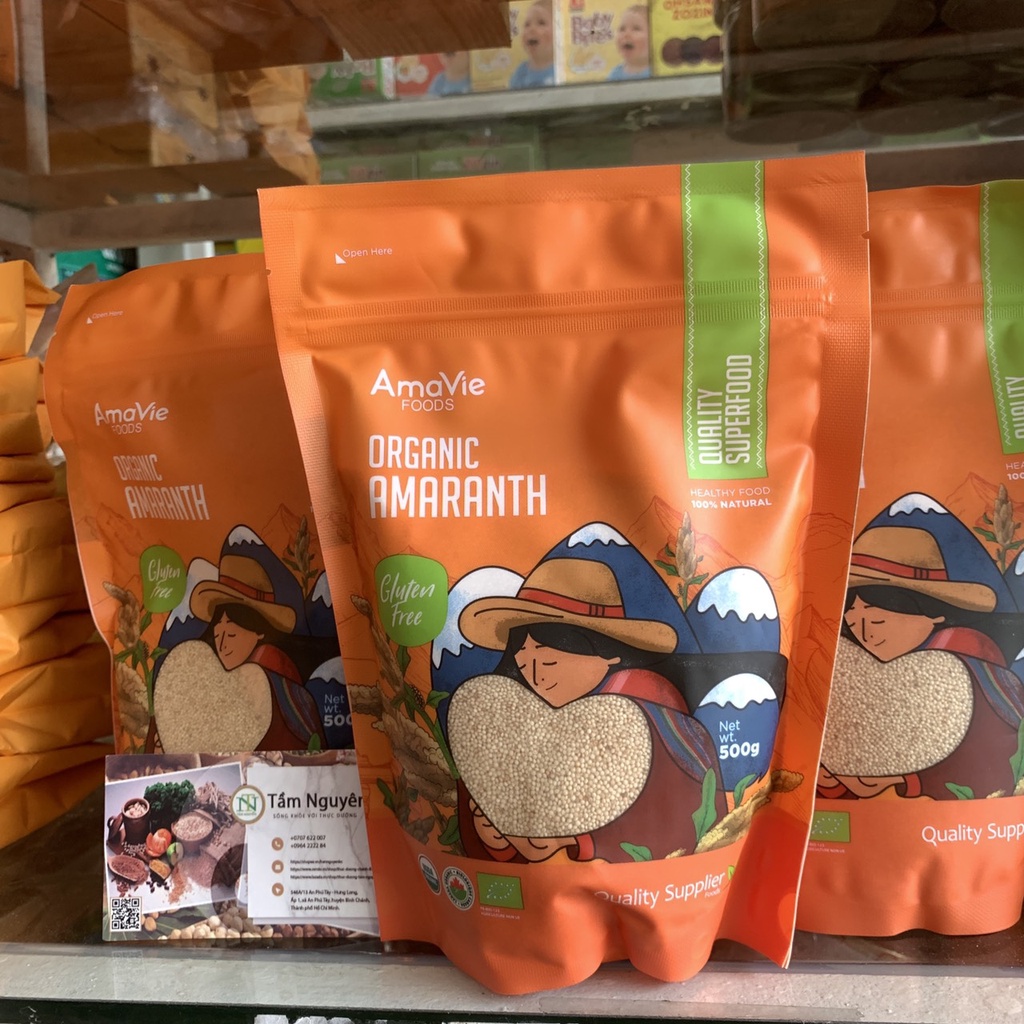 Hạt dền Amaranth hữu cơ Amavie Foods 500g- Hàng chính hãng