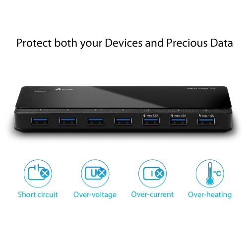 Bộ chia USB 3.0 chia USB 7 port với 2 cổng sạc TP-LINK UH720 - HÀNG CHÍNH HÃNG - BẢO HÀNH 12 THÁNG