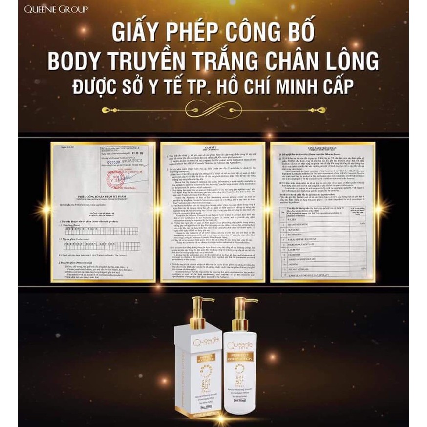 COMBO Truyền Trắng Chân Lông, Tẩy Tế Bào Chết QUEENIE SKIN - Kích Trắng Body Cao Cấp - HÀNG CHÍNH HÃNG