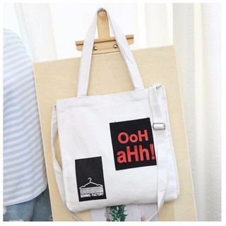 Túi vải bố canvas tote đựng đồ quần áo đeo vai thời trang nhỏ giá rẻ