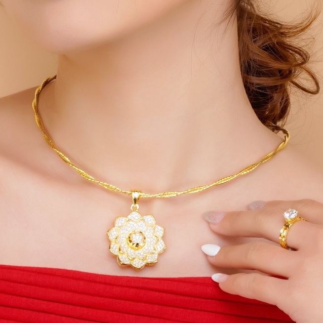 Mặt Dây Chuyền Hoa Mạ Vàng 18K - UHA M759155-150