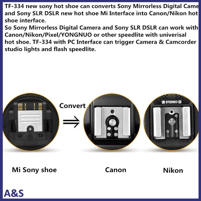 Phụ kiện gắn chân cắm đèn flash dành cho máy Sony Md A7 A7RII A7II