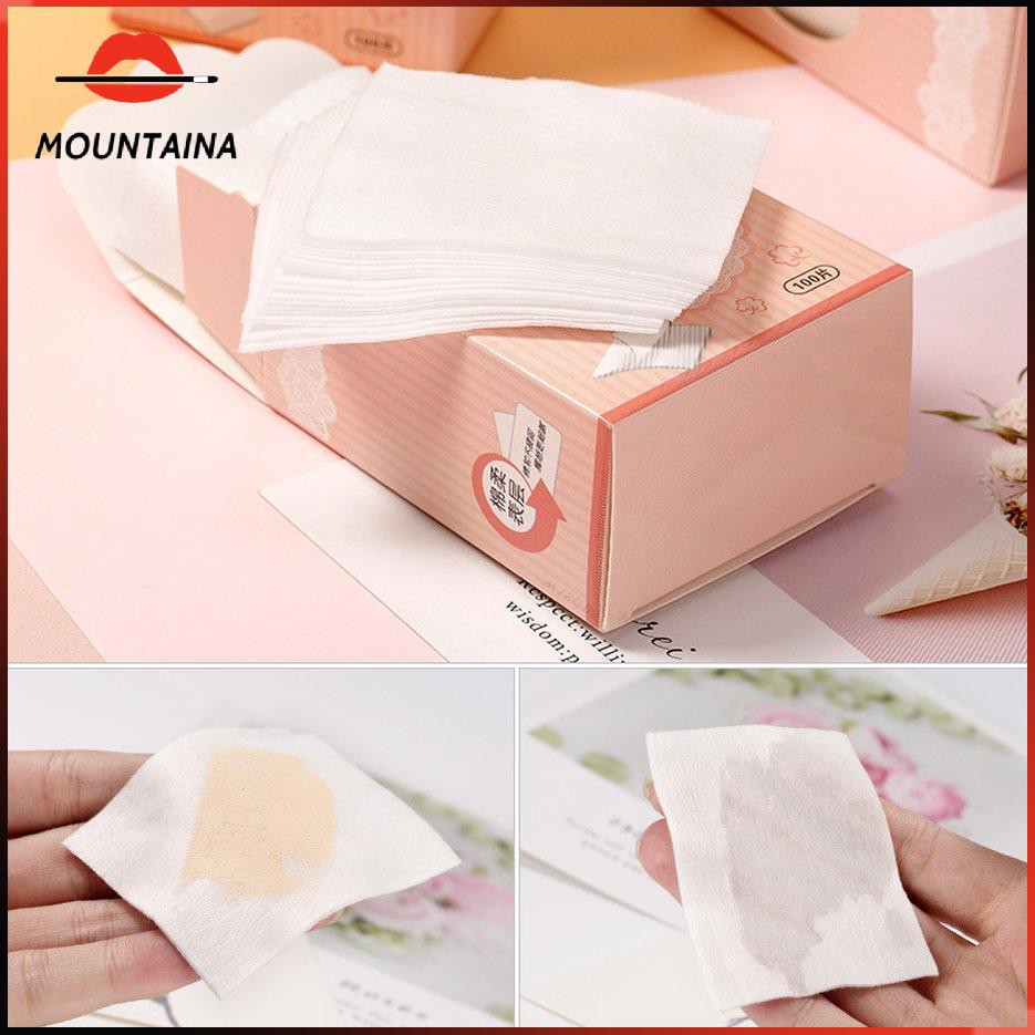 Hộp 100 miếng bông tẩy trang rửa mặt cotton tự nhiên dành cho nữ | BigBuy360 - bigbuy360.vn