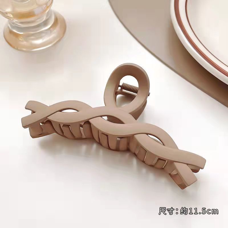 Kẹp tóc càng cua nhựa nhám cỡ lớn phong cách Hàn quốc