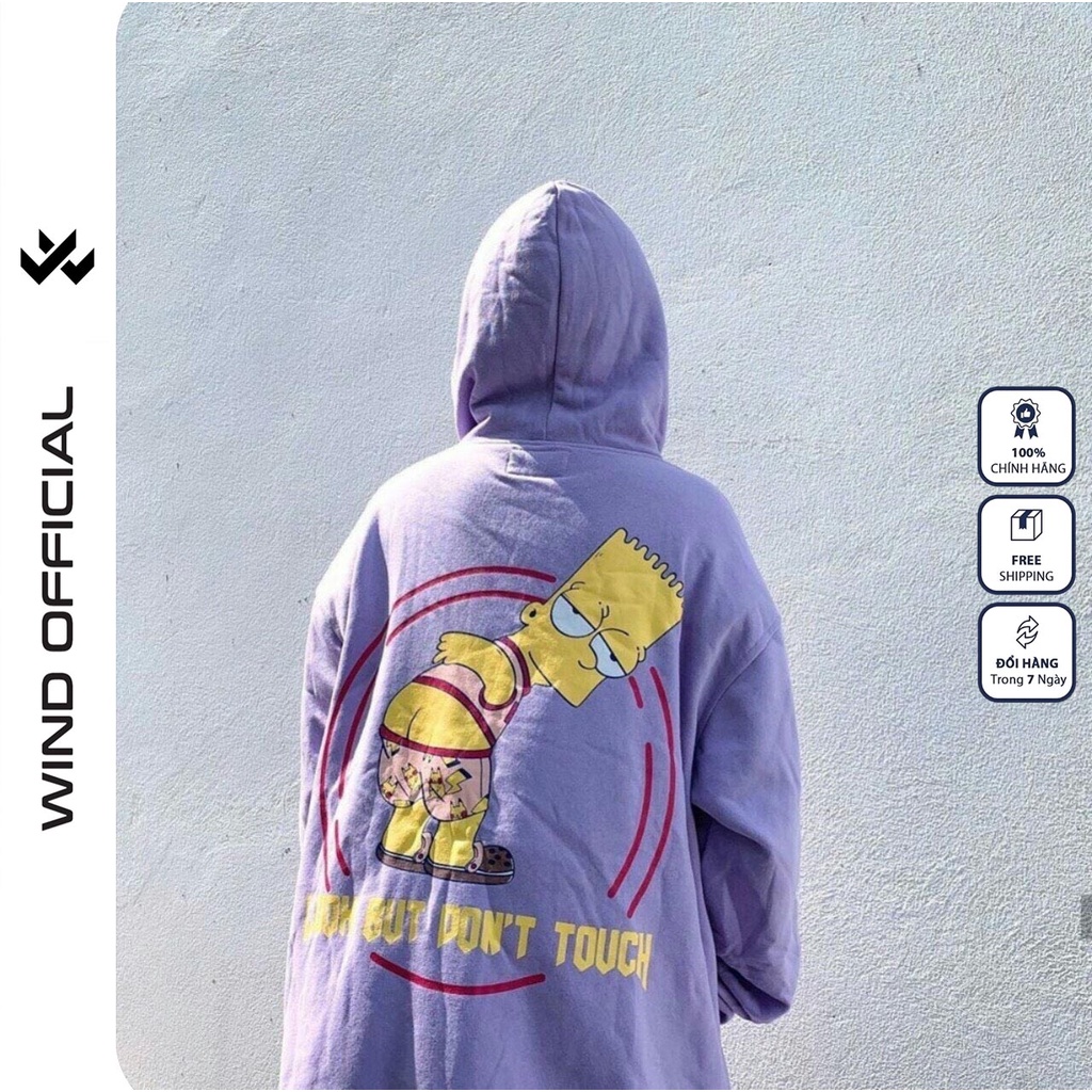 Áo khoác hoodie nữ WIND unisex form rộng nam nữ nỉ Ngẫu Nhiên thử sự may mắn oversize | BigBuy360 - bigbuy360.vn