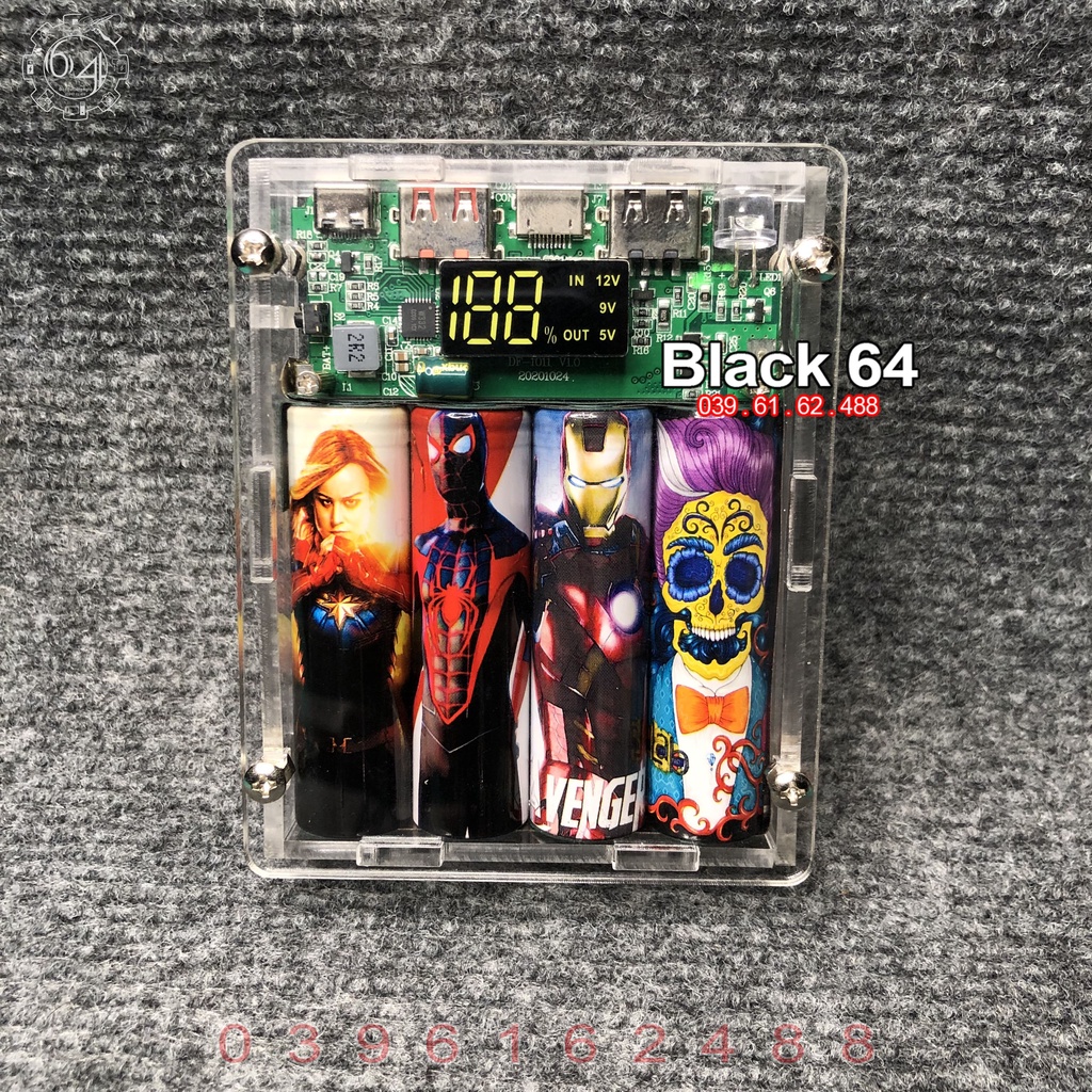 Sạc dự phòng 10.400 mah mica trong suốt siêu ngầu