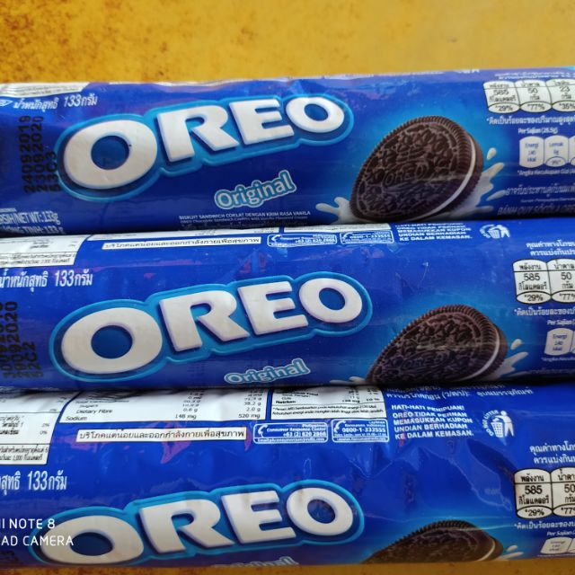 2 thỏi Bánh quy oreo vị vani và sô cô la ( 133gam /1 thỏi )và 66,5 g